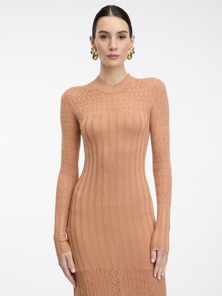 Orsay Hellbraunes Damen Maxikleid ORSAY