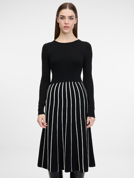 Orsay Schwarzes knielanges Damenkleid ORSAY