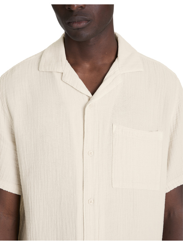 Celio Cremefarbenes Herrenhemd Celio Bagaz