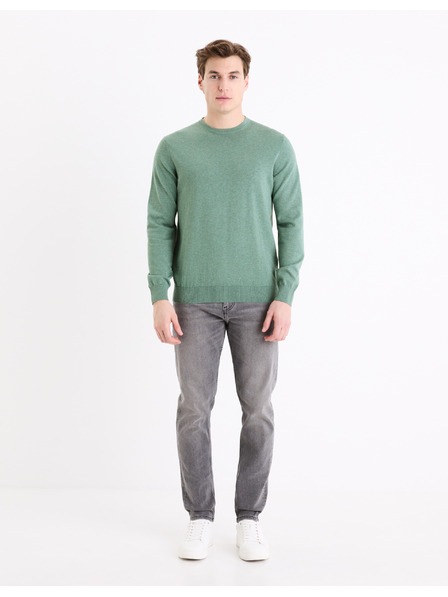 Celio Grüner Herren-Basic-Pullover Celio Decoton