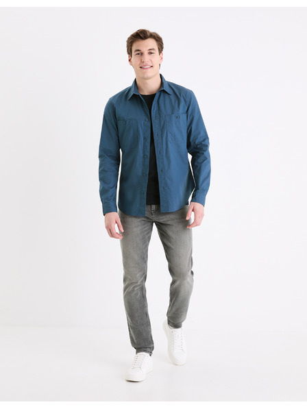 Celio Dunkelblaues Herrenhemd Celio Gagusti2