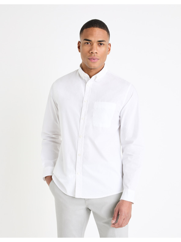 Celio Weißes Herrenhemd Celio Gaopur