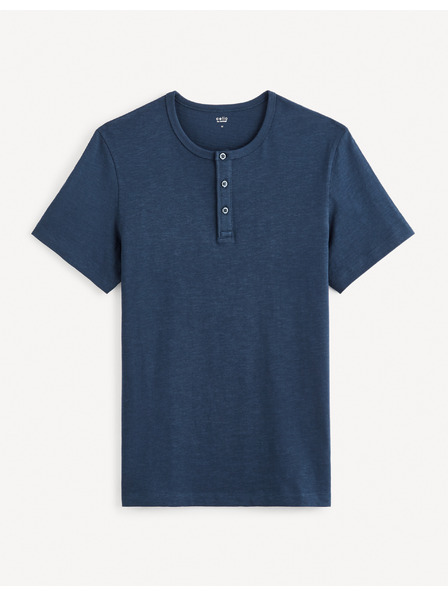Celio Dunkelblaues Herren-Basic-Hemd Celio Genperle