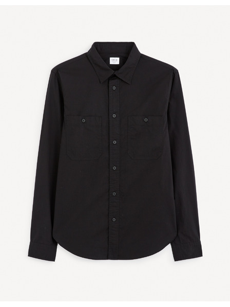 Celio Schwarzes Herrenhemd Celio Gagusti2