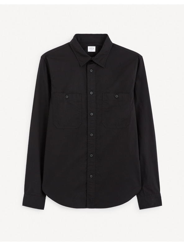 Celio Schwarzes Herrenhemd Celio Gagusti2