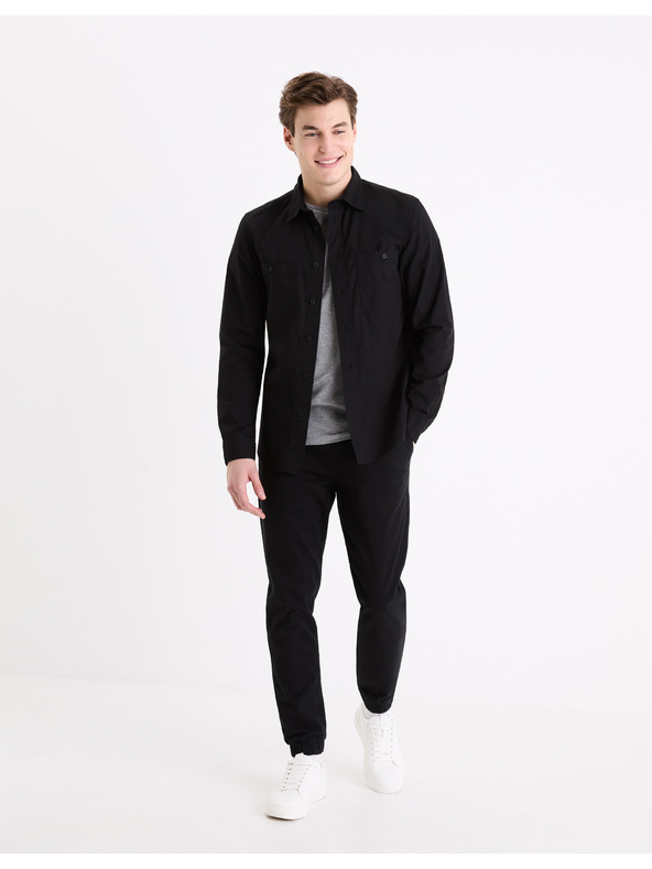Celio Schwarzes Herrenhemd Celio Gagusti2
