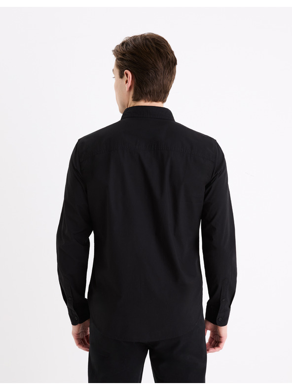 Celio Schwarzes Herrenhemd Celio Gagusti2