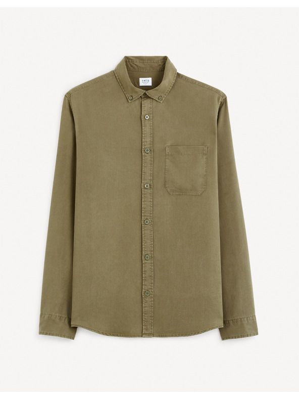 Celio Khaki Herrenhemd Celio Gacocel