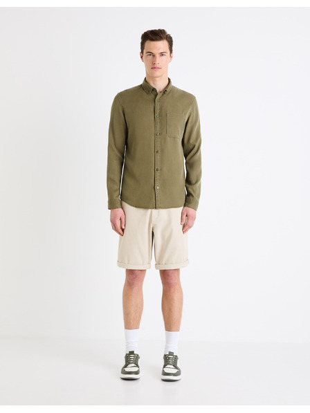 Celio Khaki Herrenhemd Celio Gacocel