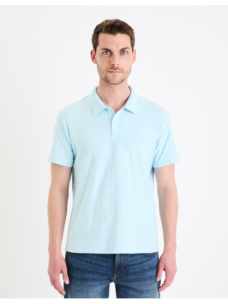 Celio Türkisfarbenes Herren-Poloshirt Celio Feflame