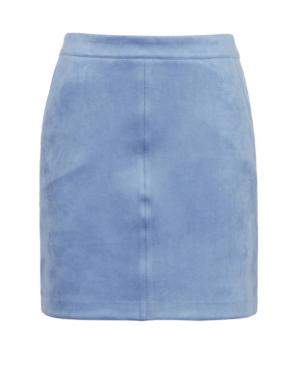 Orsay Hellblauer Damenrock Wildleder ORSAY