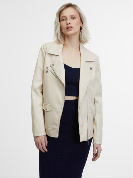 Orsay Beige Damen Lederjacke ORSAY