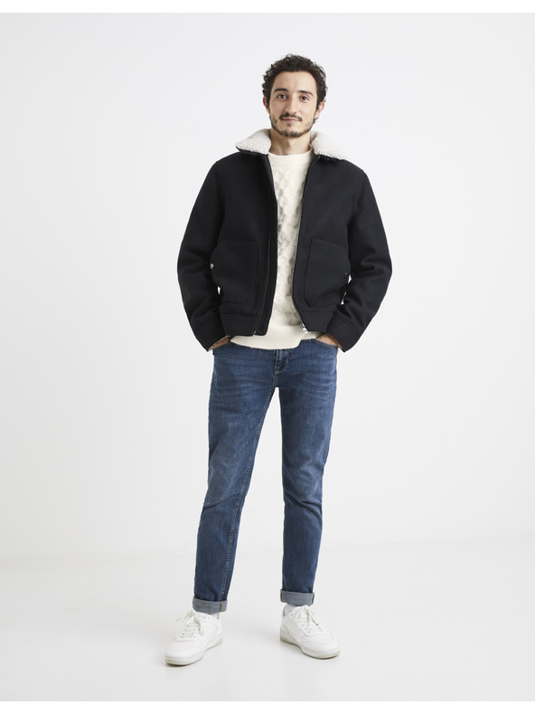 Celio Dunkelblaue Jacke Celio Vujackwoo2