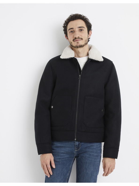 Celio Dunkelblaue Jacke Celio Vujackwoo2