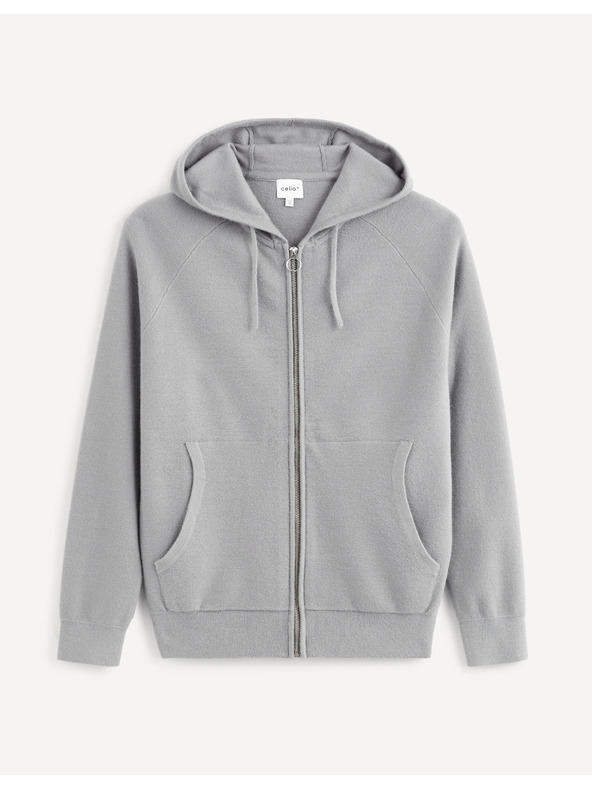Celio Grauer Herren-Kapuzenpullover Celio