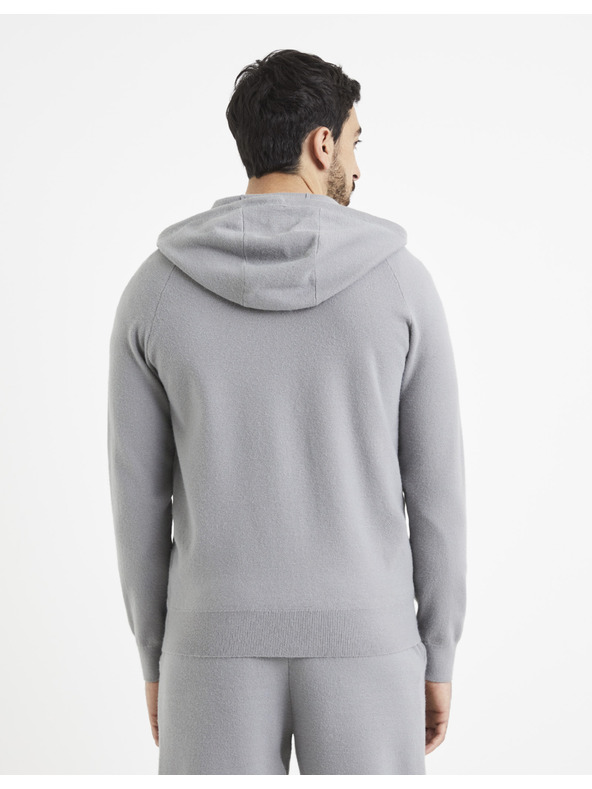 Celio Grauer Herren-Kapuzenpullover Celio