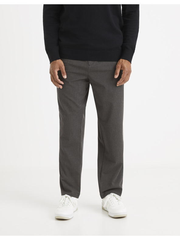Celio Graue Herren-Cropped-Hose Celio