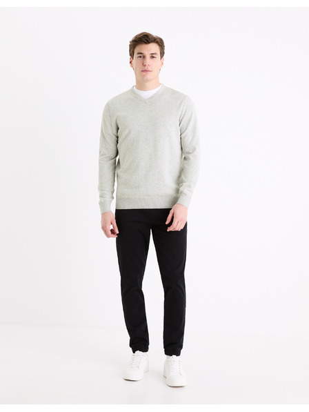 Celio Hellgrauer Herren-Basic-Pullover Celio Decoton