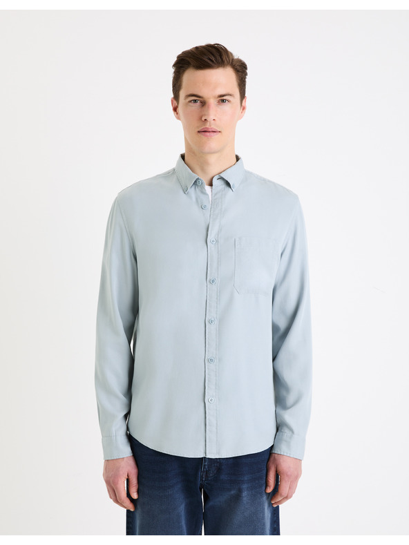 Celio Hellblaues Herrenhemd Celio Gacocel