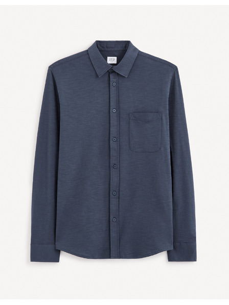 Celio Dunkelblaues Herrenhemd Celio Gaselle