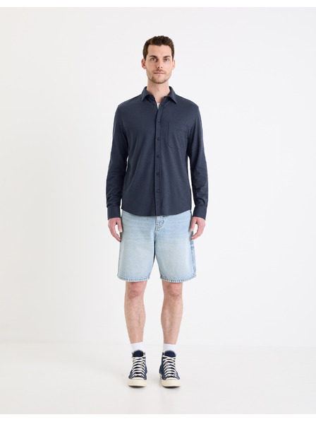 Celio Dunkelblaues Herrenhemd Celio Gaselle