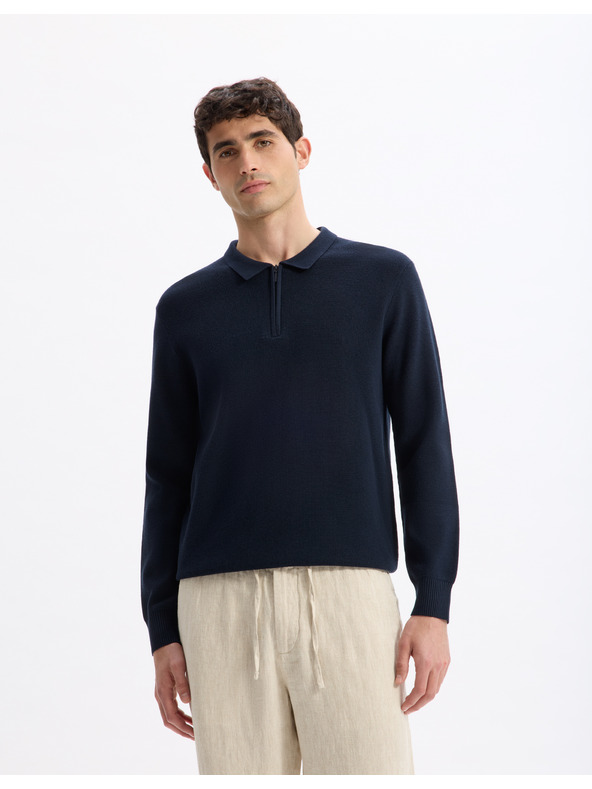 Celio Dunkelblaues Herren-Sweatshirt Celio Leviathan