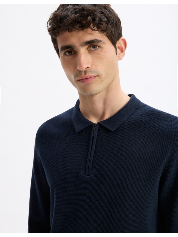 Celio Dunkelblaues Herren-Sweatshirt Celio Leviathan