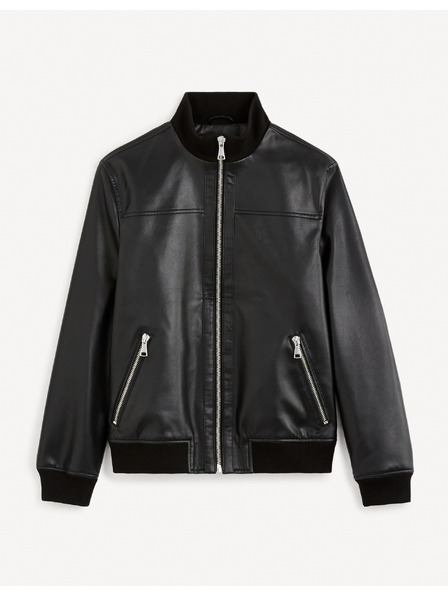 Celio Schwarze Herren Lederjacke Celio Gumati