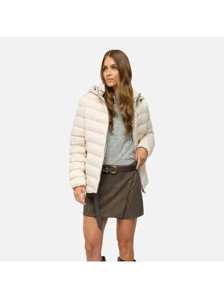 Geox Cremefarbene Damen-Daunenjacke Geox Zosma