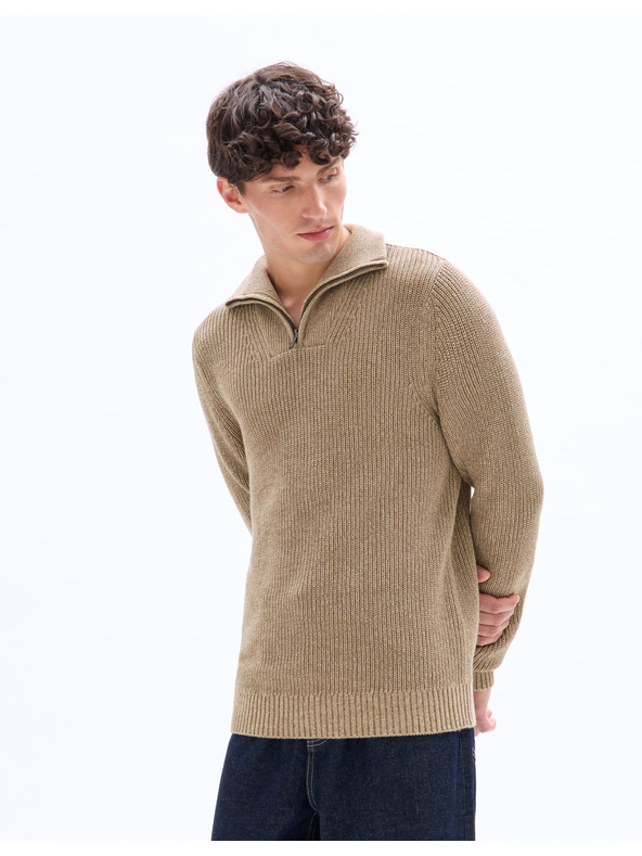 Celio Metrucker Pullover mit Stehkragen