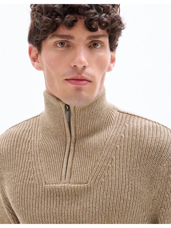 Celio Metrucker Pullover mit Stehkragen