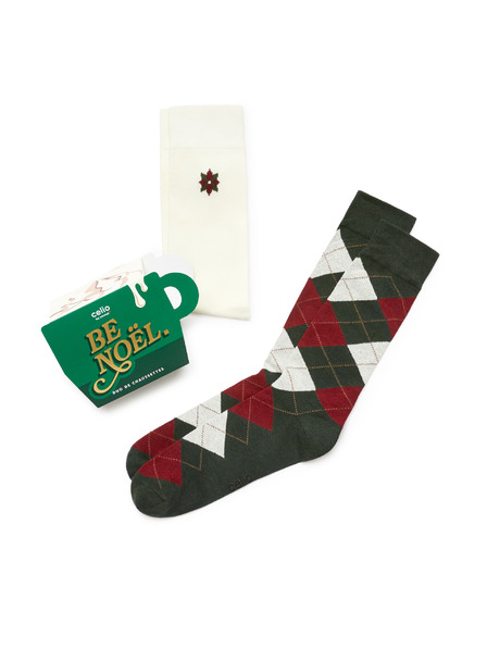 Celio Weihnachtsverpackung Socken Cappuccino