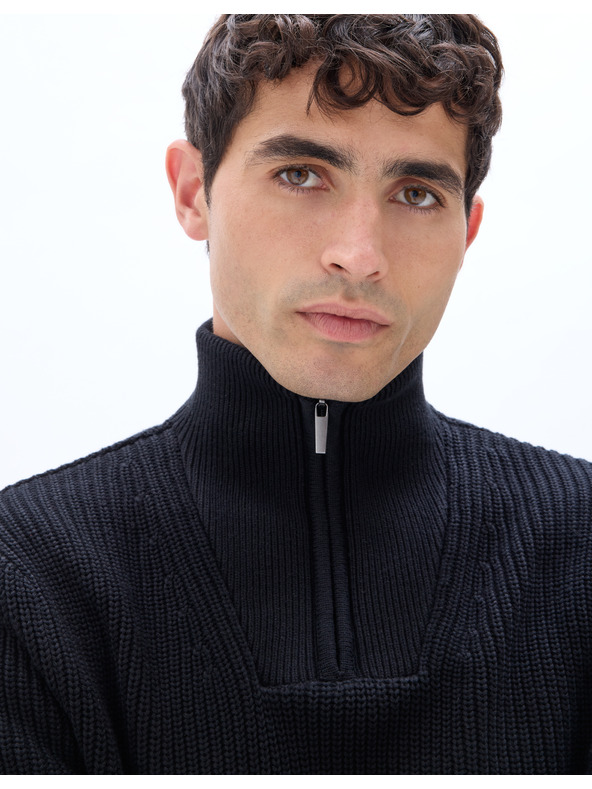 Celio Metrucker Pullover mit Stehkragen