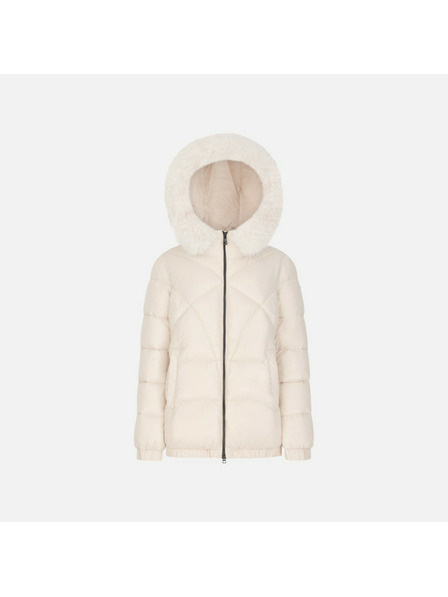Geox Cremefarbene Damen-Daunenjacke Geox Backsie