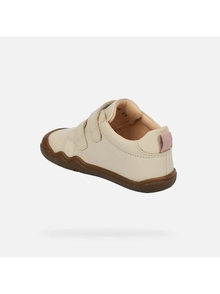 Geox Weiße Barefoot-Kinderschuhe für erste Schritte Geox Steppieup Girl