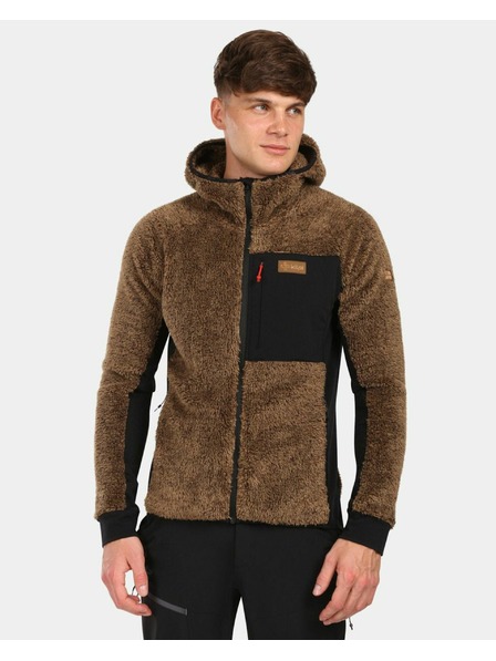 Kilpi Herren kuscheliger Fleece-Sweatshirt mit Kapuze Kilpi NORKA-M Braun