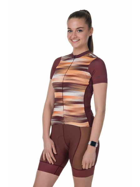 Kilpi Weinorange Damen-Radtrikot Kilpi MOATE