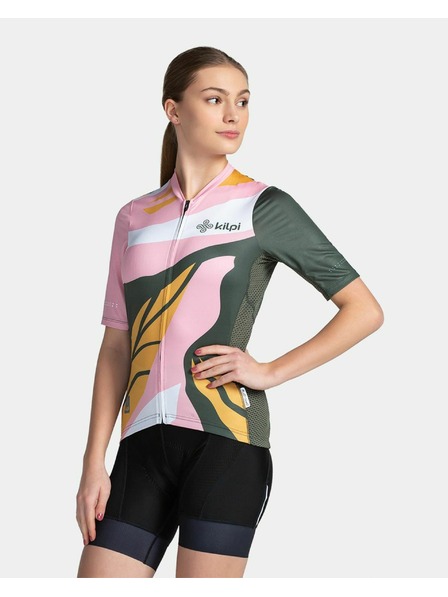 Kilpi Grünes und rosafarbenes Damen-Sport-Shirt mit Reißverschluss Kilpi RITAEL