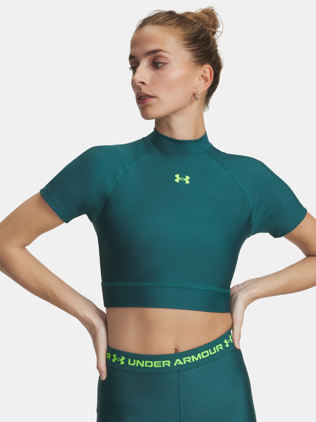 Under Armour Damen Shirt Under Armour HeatGear Crop Mock SS