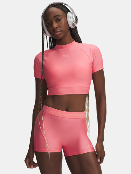 Under Armour Damen Shirt Under Armour HeatGear Crop Mock SS