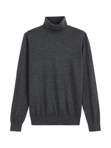 Celio Dunkelgrauer Herren-Basic-Rollkragenpullover Celio Menos