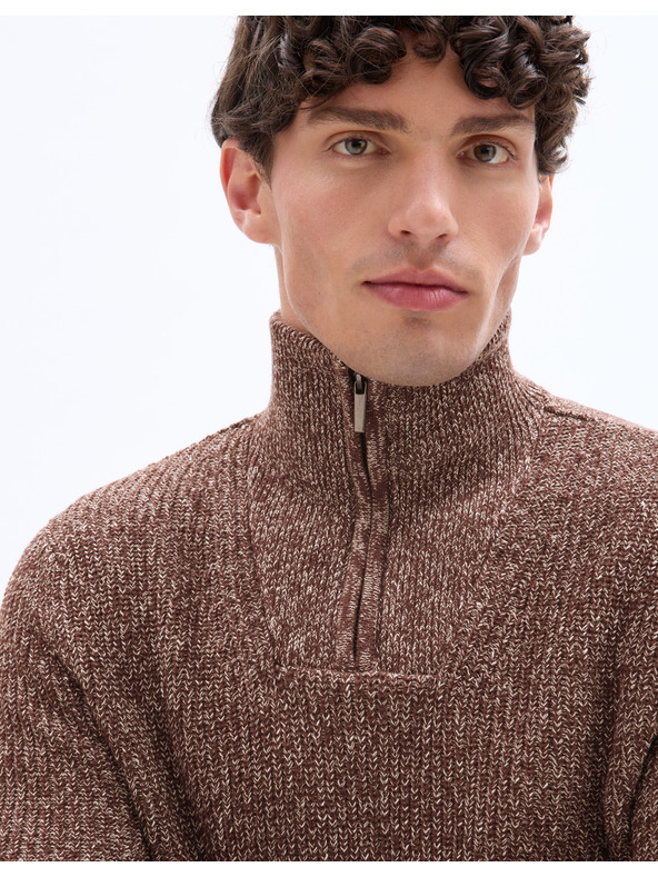 Celio Metrucker Pullover mit Stehkragen