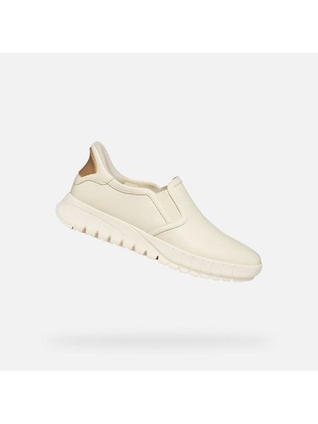 Geox Cremefarbene Damen-Sneaker Geox Flextride Plus Fast in