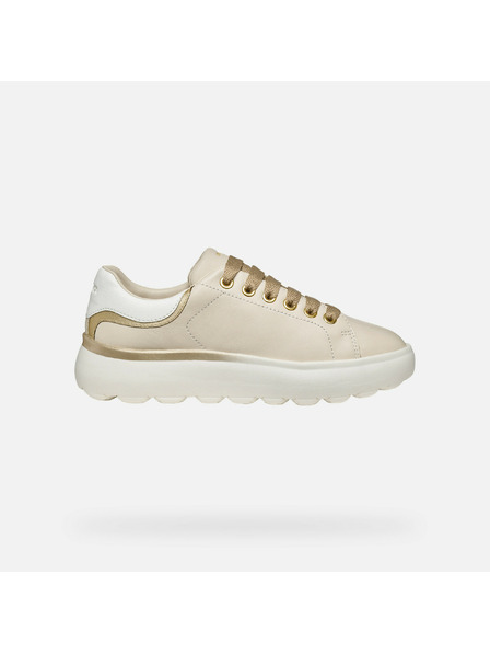 Geox Creme Geox Spherica EC4.1 Damen Turnschuhe