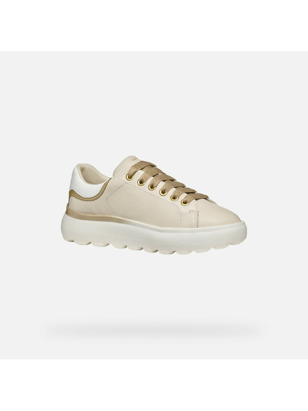 Geox Creme Geox Spherica EC4.1 Damen Turnschuhe