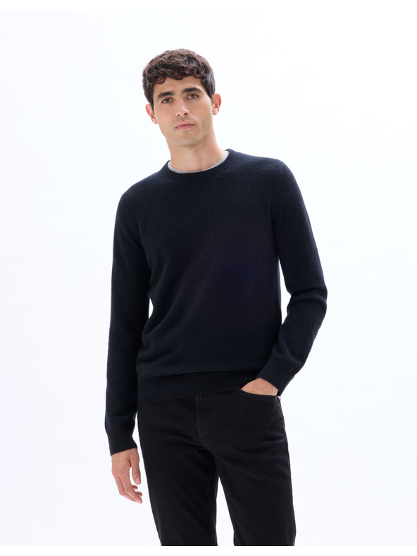 Celio Schwarzer Herren-Kaschmir-Pullover Celio Jecloud
