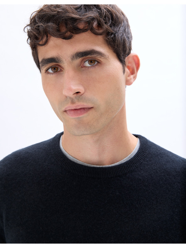 Celio Schwarzer Herren-Kaschmir-Pullover Celio Jecloud