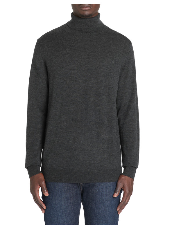 Celio Dunkelgrauer Herren-Basic-Rollkragenpullover Celio Menos