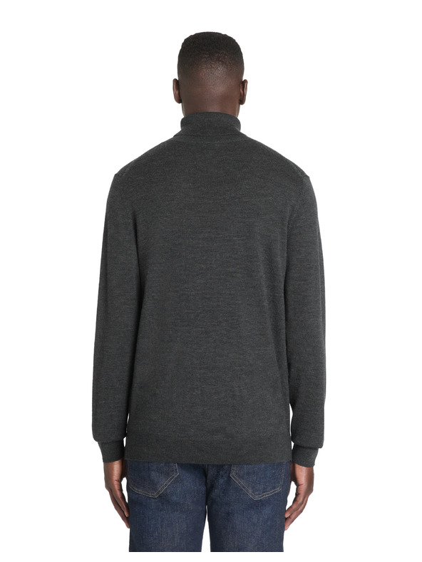 Celio Dunkelgrauer Herren-Basic-Rollkragenpullover Celio Menos