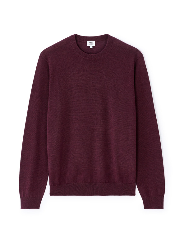 Celio Semerirond Merino-Wollpullover